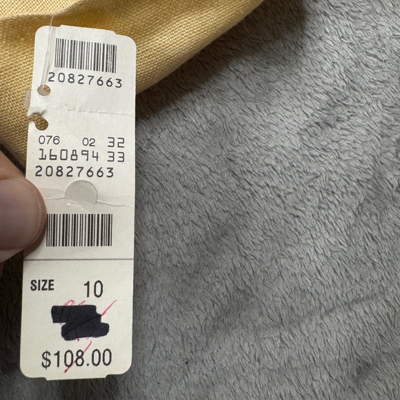 NWT Talbots Women's Yellow Linen Open Front Blazer Jacket Size 10 BRAND NEW! - Picture 4 of 11